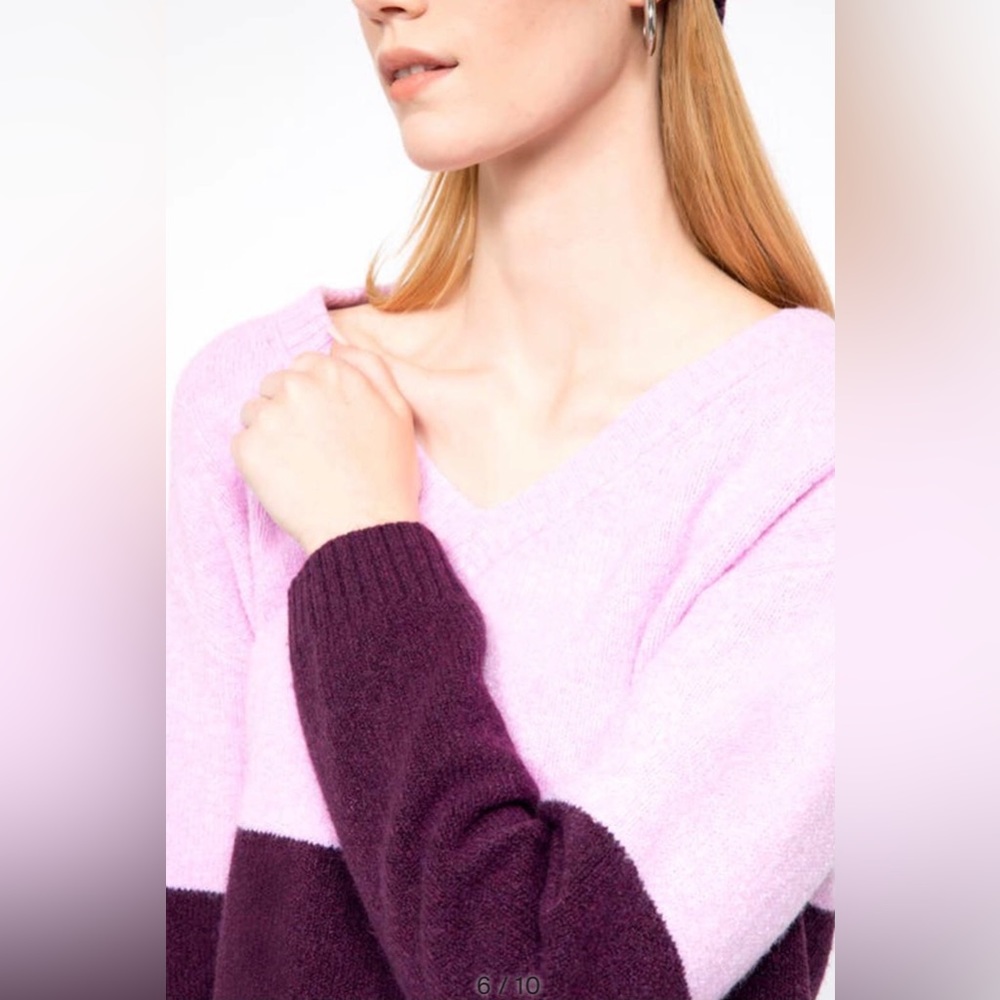 NWT BP+WildFang Pink Bouquet Color Block Drop Shoulder Oversized Cropped…